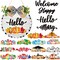 20 Pcs Interchangeable Hanging Sign, Seasonal Front Door Decoration (White)
